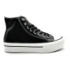 VICTORIA 061107 Negro y blanco Bota deportiva mujer Piel