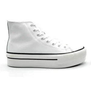 VICTORIA 061107 Negro y blanco Bota deportiva mujer Piel