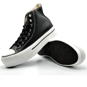 VICTORIA 061107 Negro y blanco Bota deportiva mujer Piel